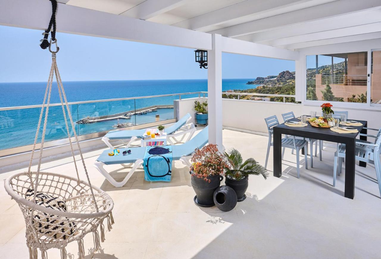 Appartement Breathtaking Sea View Flat In South Crete à Keratokampos Extérieur photo