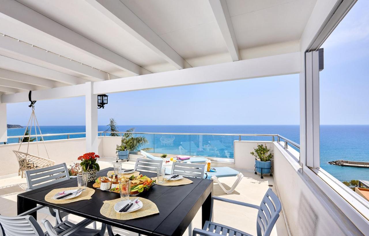 Appartement Breathtaking Sea View Flat In South Crete à Keratokampos Extérieur photo